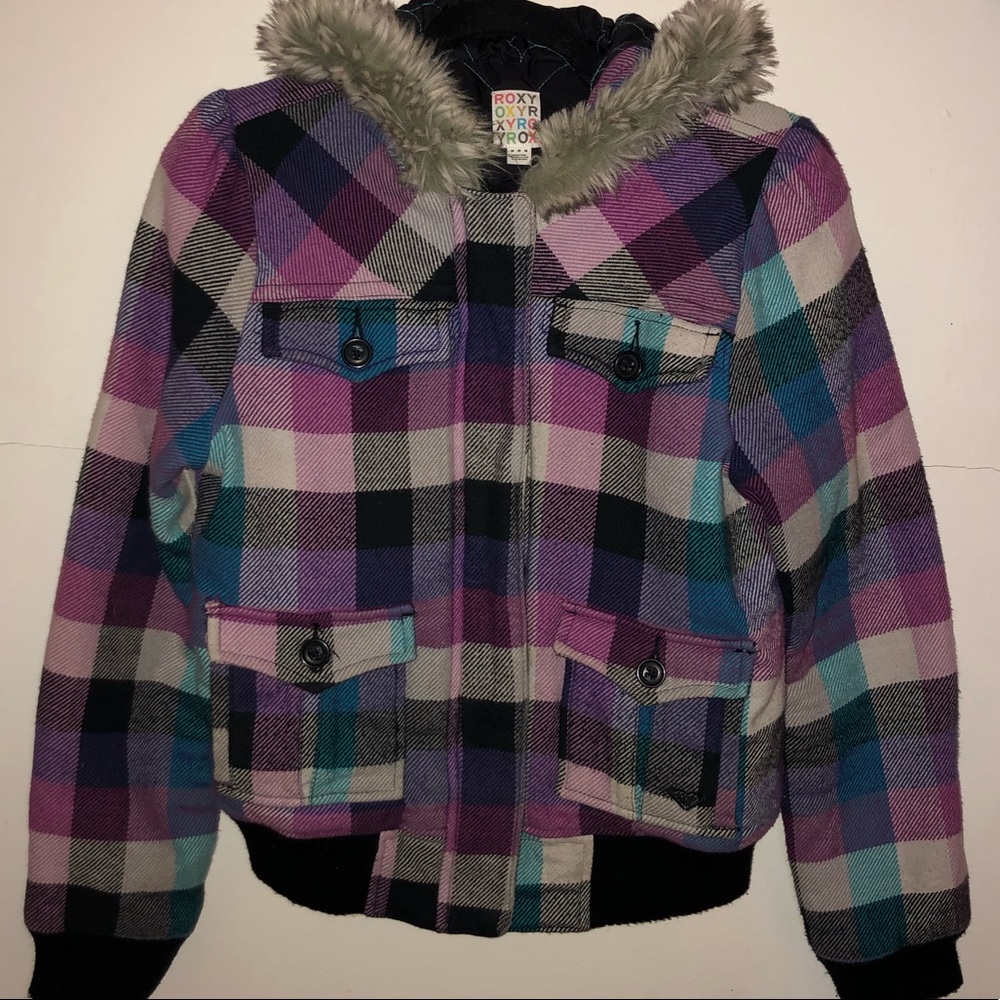 Roxy plaid jacket